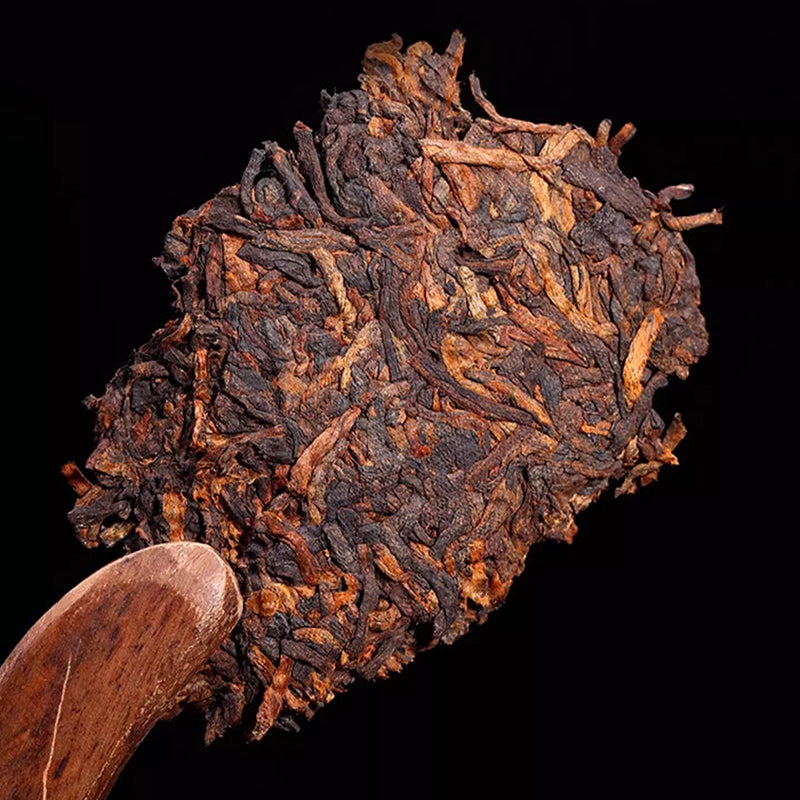 Batu Pu'er Masak Jingmai Warisan Dunia 16 Tahun · 500g, Wangian Tua Halus, Barang Premium Warisan Dunia