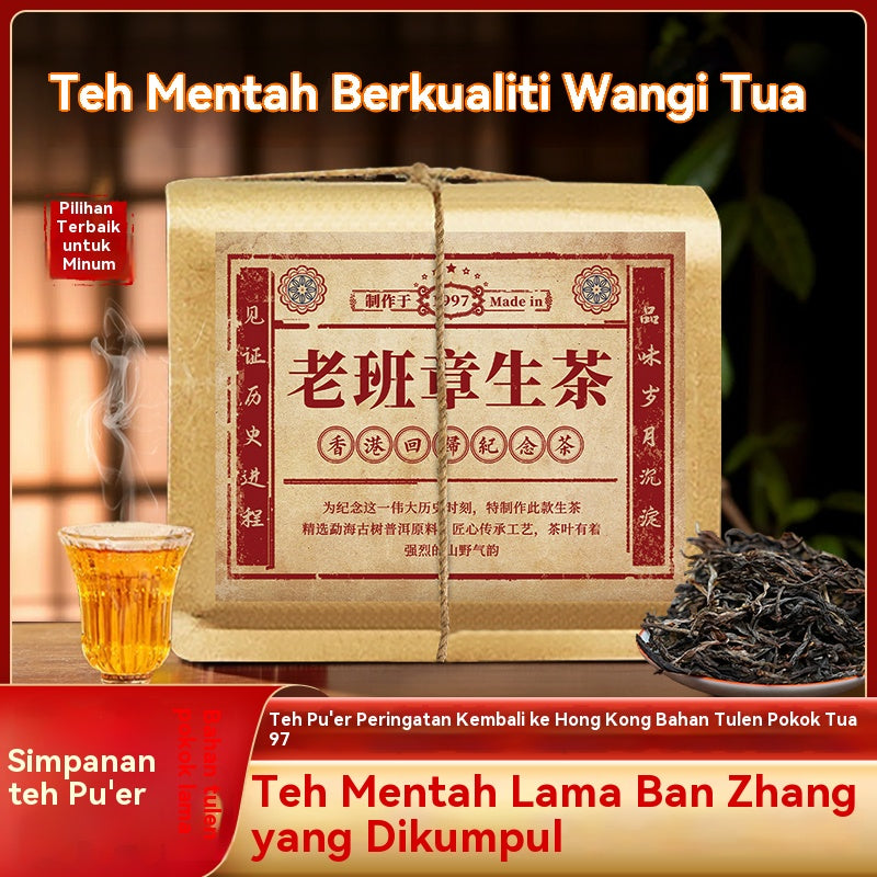Pu'er Mentah Kenangan Laobanzhang, Aroma Madu Segar Eksklusif Pokok Kuno Premium, Manis Balik Cepat Tanpa Pahit, Kenang Setiap Nilai Langka