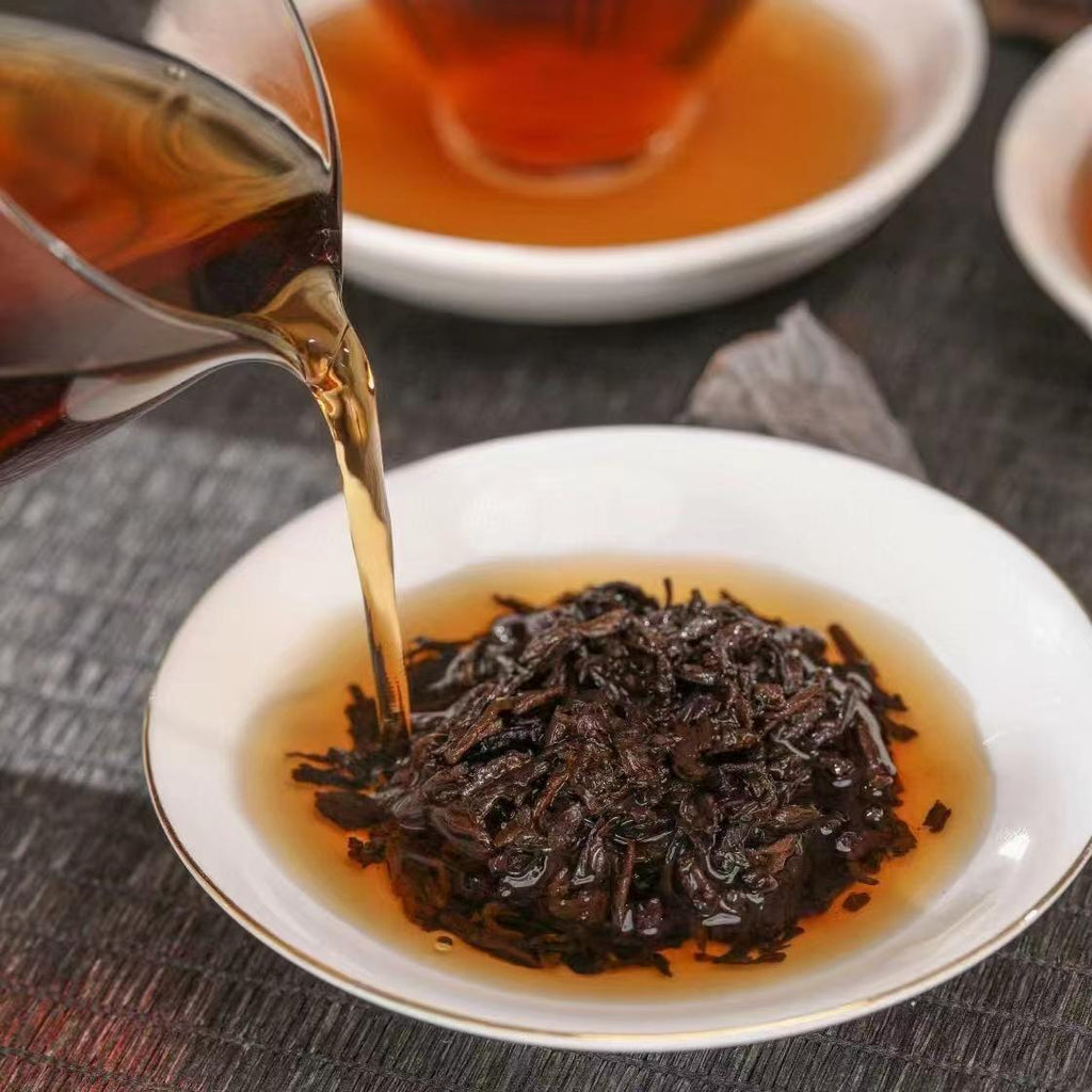 Pu'er Masak Jingmai 15 Tahun Penyimpanan, 7 Kuih Satu Set, Semakin Lama Semakin Wangi